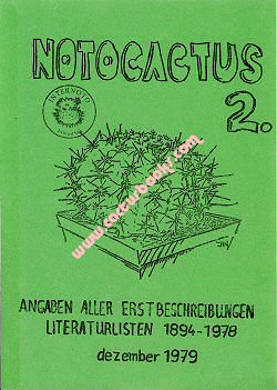 Angaben aller Erstbeschreibungen, Literaturlisten 1894 - 1978. 1. Aufl., Oud - Gastel 1979. 22 S., Man.dr., Heftg., 21 x 30 cm, 80 g, (2) Druckqualität schwankend