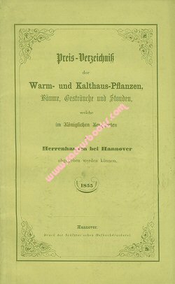 Hannover 1855. 41 S., dtsch./latein., Brosch., 13 x 22 cm, 55 g, (2) Lagerspuren